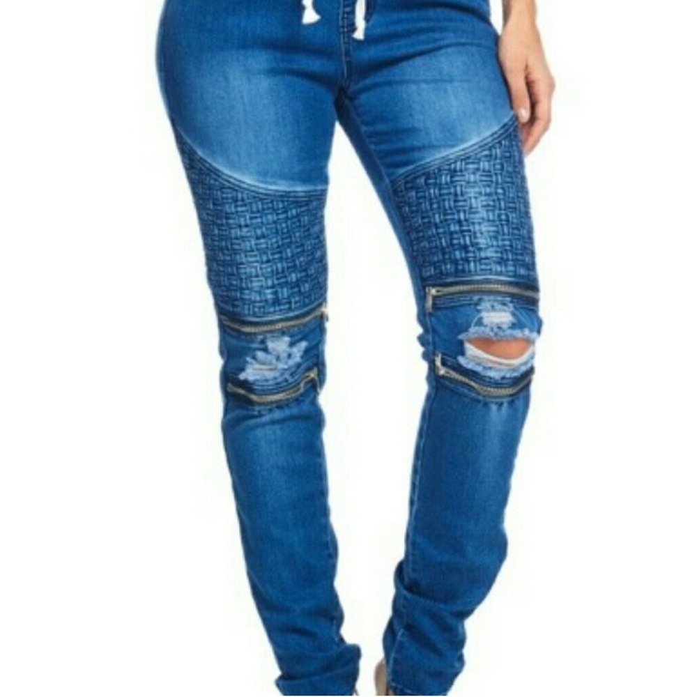New moto jeans